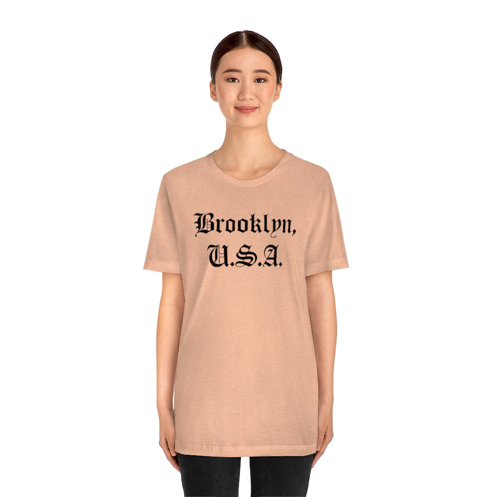 Brooklyn, U.S.A. Unisex Jersey Short Sleeve Tee