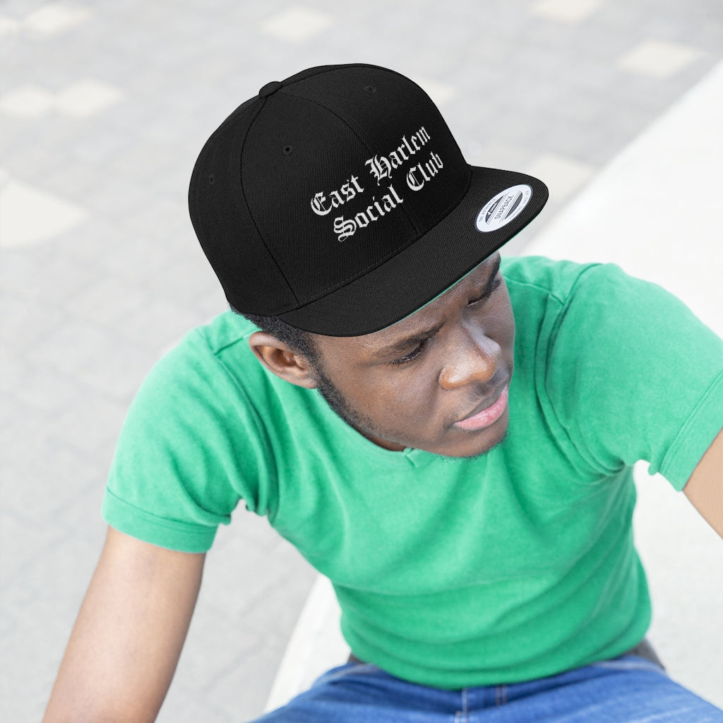 East Harlem Social Club Unisex Flat Bill Hat