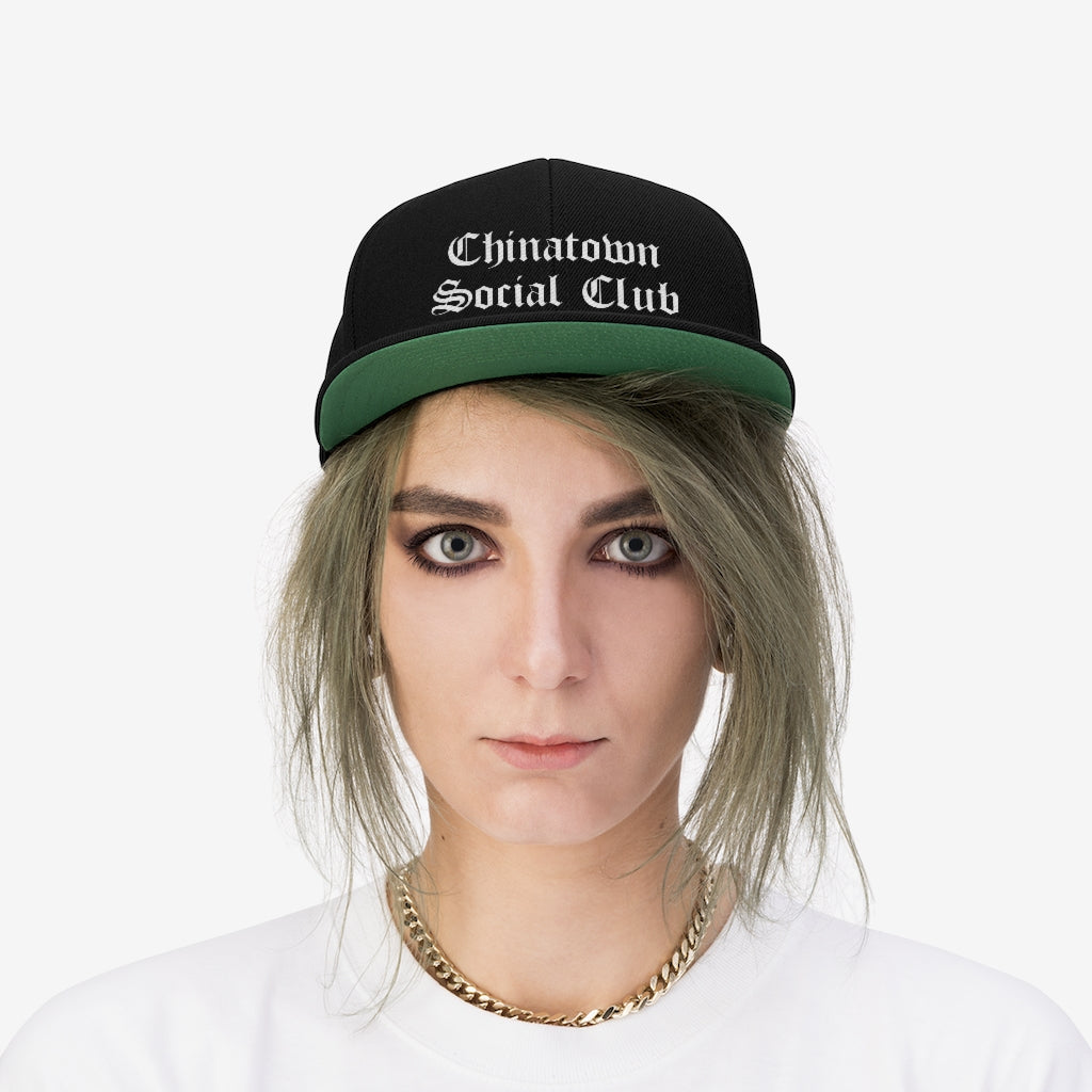 Chinatown Social Club Unisex Flat Bill Hat