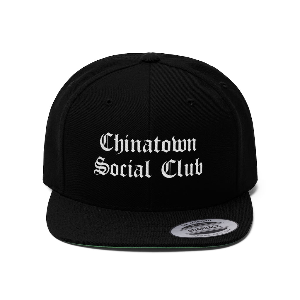 Chinatown Social Club Unisex Flat Bill Hat
