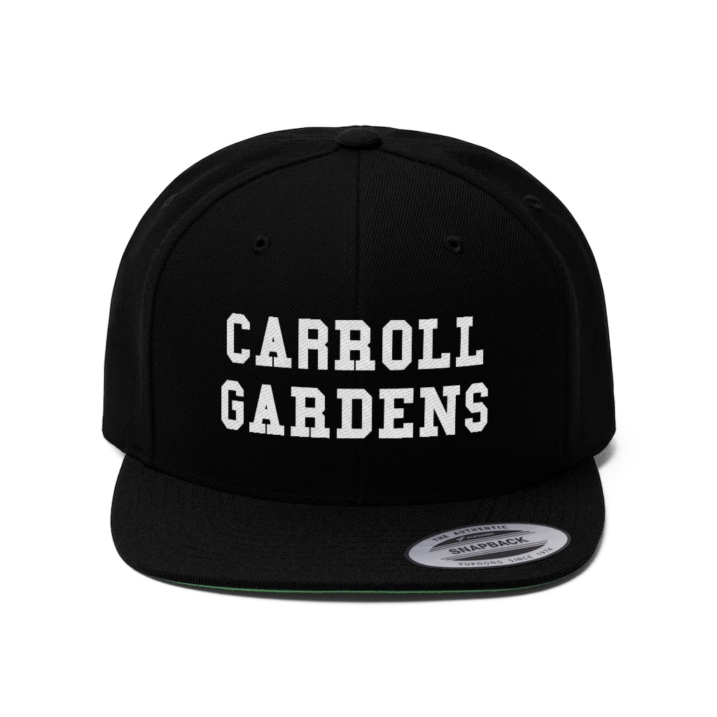 Carroll Gardens Unisex Flat Bill Hat