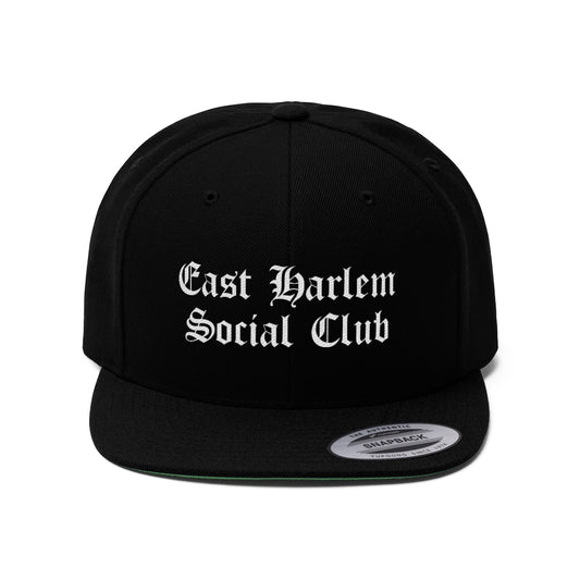 East Harlem Social Club Unisex Flat Bill Hat